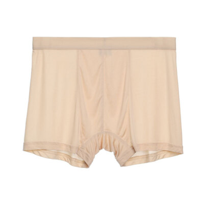 1pc 100% Natural Silk Thin Men's Underwear Boxer Briefs Plus Size L-3XL  SG109