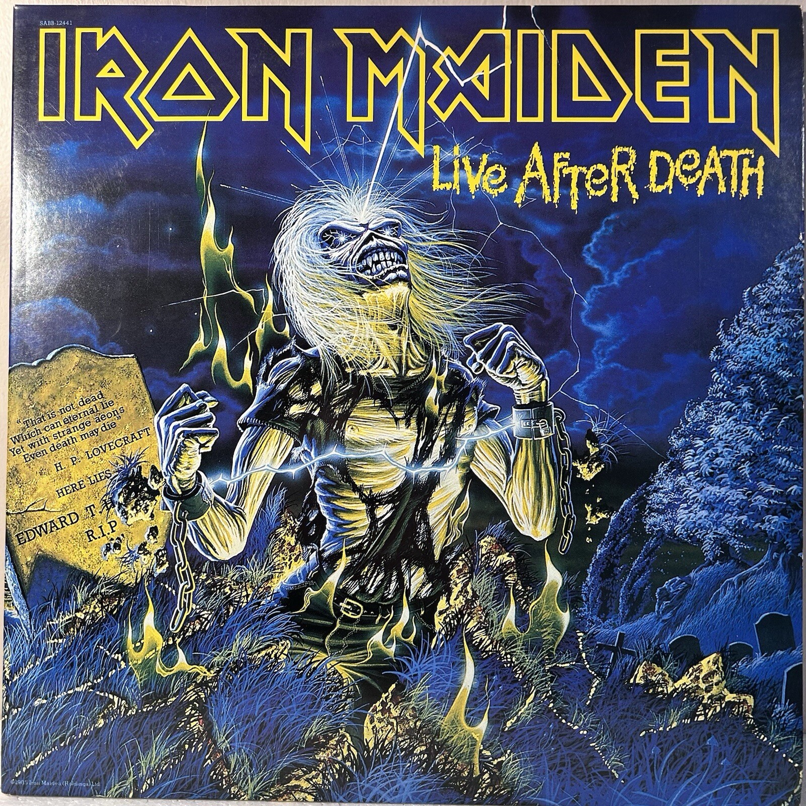 Iron Maiden Live After Death 1985 2LP Gatefold Booklet EX SABB-12441