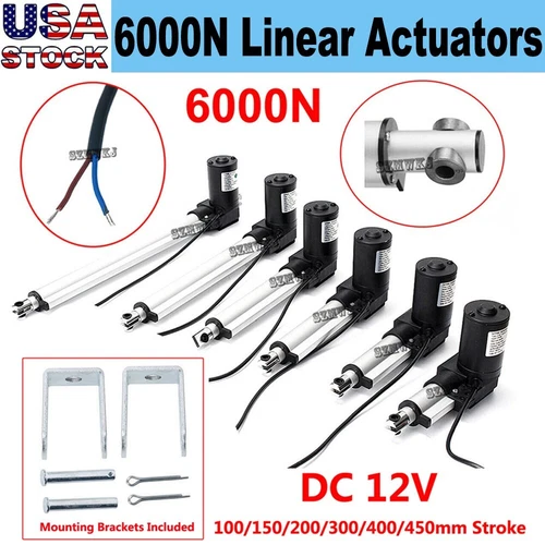 Heavy Duty 4"-18"6000N 12V Linear Actuator 1320lbs Max Lift Electric DC Motor CL