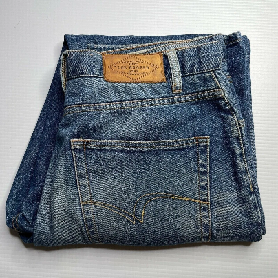 Lee Cooper George Easy Straight Denim Jeans Mens Size 32 Waist Blue Casual Style - Image 2 of 4