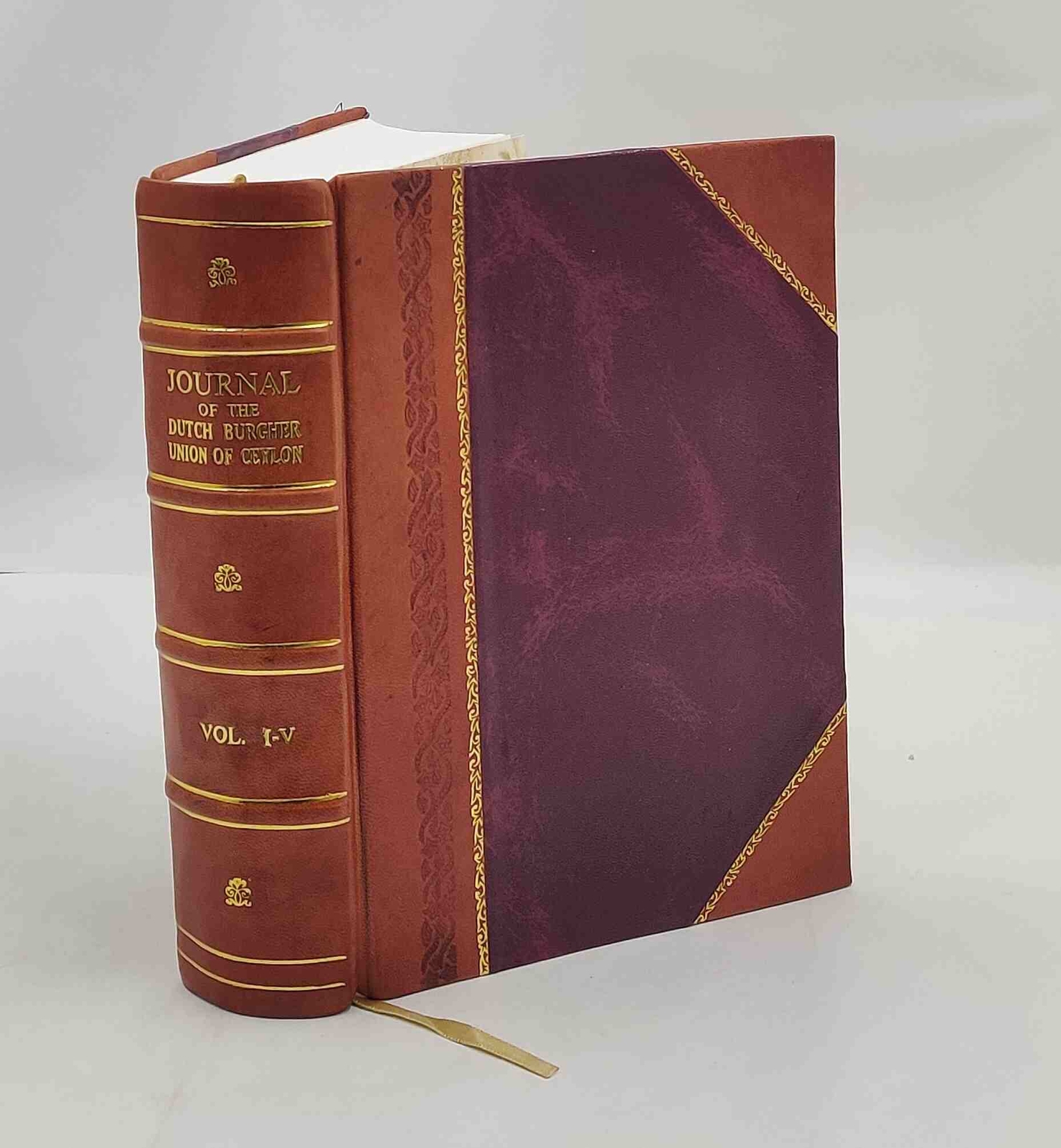 Journal of the Dutch Burgher Union of Ceylon. Volume 1-5 1908-19 [Leather Bound]