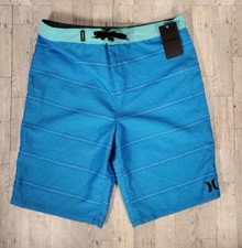 Hurley Boy's Shoreline Board Shorts 20/30 Neptune Blue Sits Above the Knee NEW