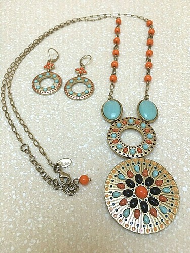 Lia Sophia NECKLACE \u0026 EARRING SET Gold 