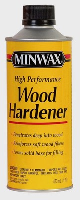 MINWAX WOOD HARDENER High Performance Strengthens Seals Rotting Wood 1 pt 41700