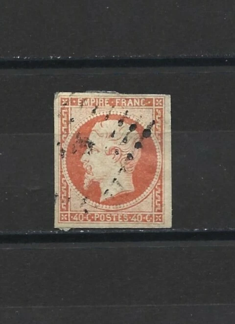 NAPOLEON III YT 16 orange vif filet intact oblitéré cote 28 euros !!! - Photo 1/1