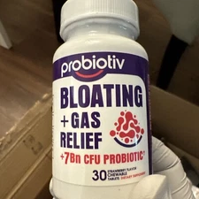 PROBIOTIV CHEWABLE PROBIOTICS FOR DAILY BLOATING W/ 7 BILLION CFU FOR GAS RELIEF