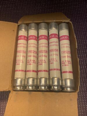 TRS25R Gould Shawmut 25 Amp Fuse Class RK5 600V Box Of 10 Pcs. New