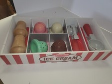 Melissa and Doug Ice Cream Wooden Cone 4 Scoops Ice Creams Scoops Lot