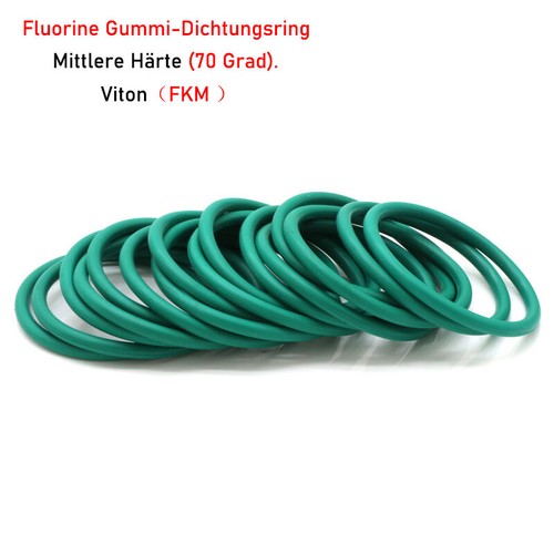 Ø5.0mm Grün Fluorine Gummi-Dichtungsring Ölbeständige FKM Siegel O-Ring 17~100mm - Picture 7 of 9