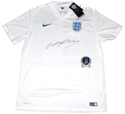 WAYNE ROONEY SIGNED AUTHENTIC ENGLAND WORLD CUP JERSEY BECKETT COA