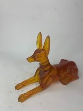 RARE ANCIENT EGYPTIAN ANTIQUE Statue Amber Percious Anubis Jackal Afterlife