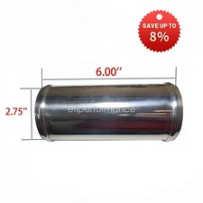 Aluminum straight pipe 2.75" diameter 6.0" Overall length intercooler turbo pipe