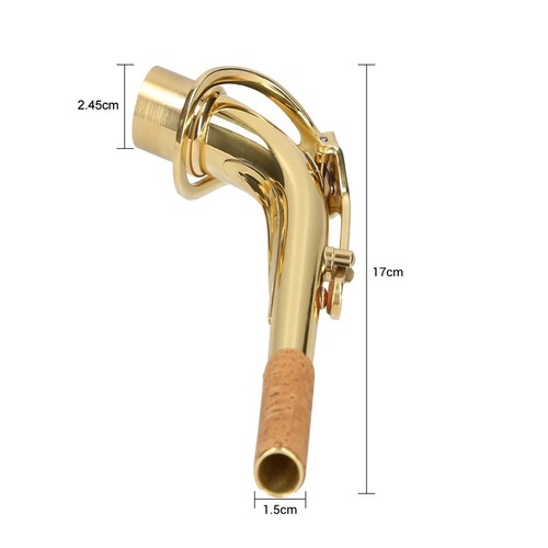 Altsaxophon Halsbiegung eingebauter Mikrofonanschluss - kompatibel mit CYN-Mikrofonen - US-Versand - Bild 2 von 7