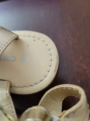 TODDLER CARTERS CHERRIE CHERRY RED GREEN GOLD SPARKLE MARY JANE SANDALS SHOE 6 - 第 7/10 張圖片