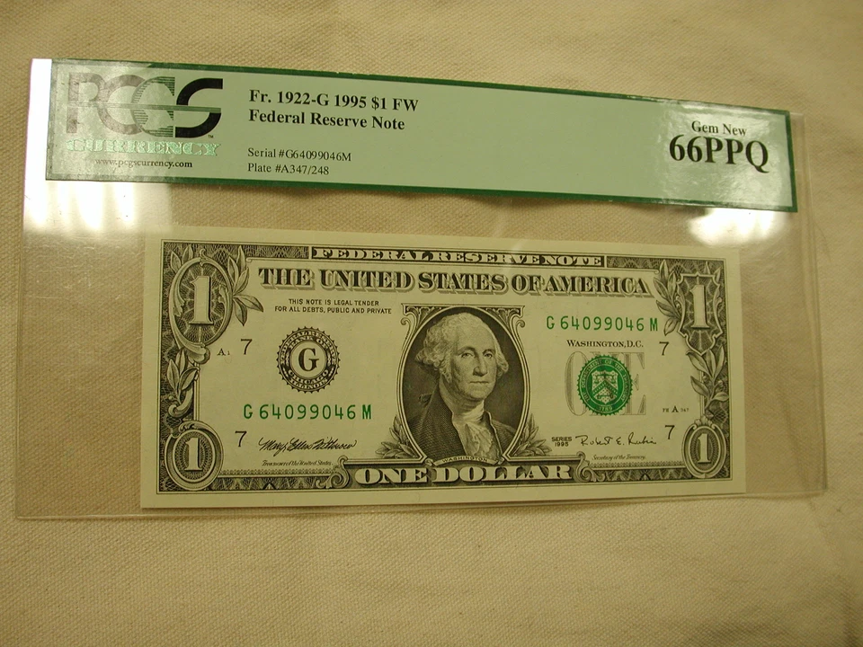 Ladder Note 1995 FR-1922-F PCCS Gem New 66PPQ-9263 - Image 3 of 4