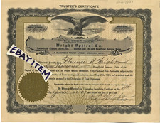 1927 stock certificate O. L. FLORENCE WRIGHT OPTICAL COMPANY St. Louis Missouri