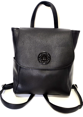 Nanette Lepore Black Leather Backpack w/Snap Closure,11 display picture 3