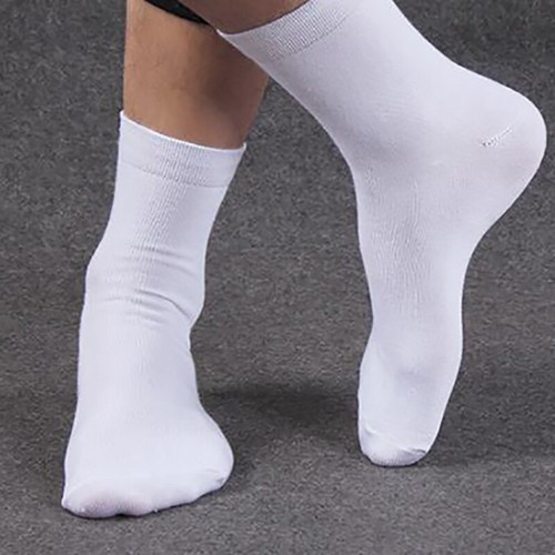 5 Colores Moda Hombres Calcetines Medianos Algodón Informales Negocios Deportes Calcetines 10 Pares - Imagen 9 de 26