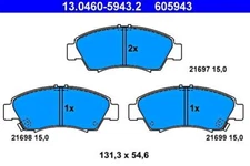 ATE Disc Brake Pad Set For HONDA Civic V VI Jazz II III Logo 45022-S04-G00