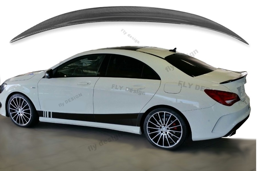 New Fits For MERCEDES CLA W117 Spoiler CARBON Rear Spoiler Trunk Lip
