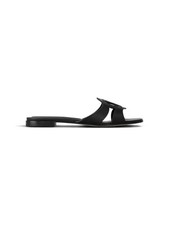 NIB Louis Vuitton LV Isola Flat Mule Black Leather Size 37.5