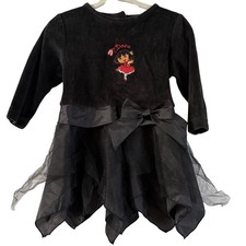Vintage nick jr Dora the explorer tutu black long sleeve girls dress 12 months