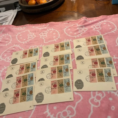 Israel-(-1957-)-Sc.#129-131-JEWISH NEW YEAR -lot of 12-FDC’s-#8