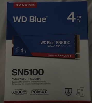 Western Digital WDS400T5B0E 4TB M.2 2280 NVMe SSD PCIe Gen 4.0