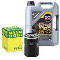Inspektionspaket Mann-Filter Filtersatz Liqui Moly 5W-40 FüR Honda