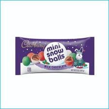 Cadbury Mini Snowballs Milk Chocolate Christmas Candy 9oz Holiday Treat