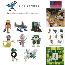 8 Pcs Italian Brainrot Action Building Blocks Set, Tralalero Tralala Collectible