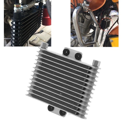 Engine Oil Cooler Silver Universal Radiator For Automobile Motorcycle - Picture 13 of 24
