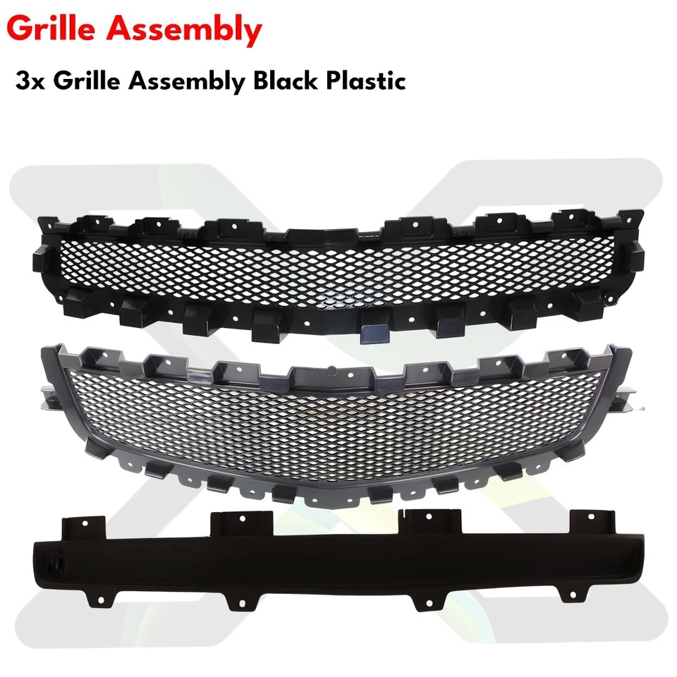 Front Grille Assembly & Headlights Kit For 2008-2012 Chevrolet Malibu Foto 2 de 4