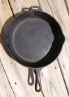 Antique Erie Griswold #8 Small Block Logo Cast Iron Fry Pan Skillet ~ As Is