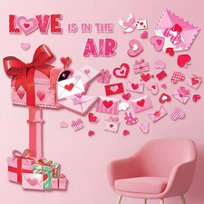 49 Pcs Valentine'S Day Wall Stickers Valentine'S Day Bulletin Board Decoration H