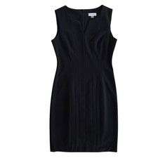 Calvin Klein Womens 6 Black Keyhole Neck Sleeveless Sheath Dress Career Workwear