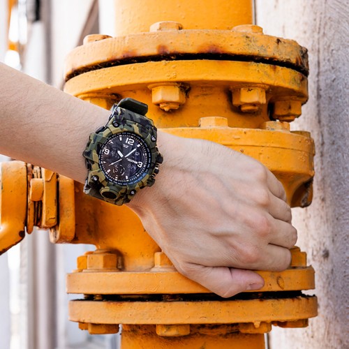 Calypso Montre Hommes Anadigi Camouflage Vert K5855/3 - Photo 2 sur 3