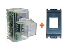 Fanton lampada emergenza led incasso compatibile Vimar Idea grigio scuro - 82882