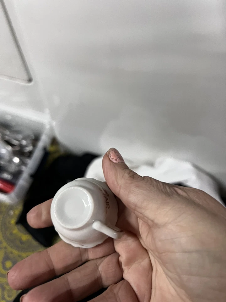 1982 Knoxville Tennessee Feria Mundial Juego de 3 tazas de té y platillos con soporte Japón Foto 3 de 4