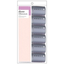 Diane Jumbo Magnetic Rollers, 12 Pack-Grey 2"