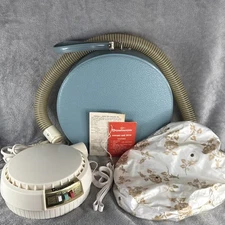 Vintage 1960's Dominion Bonnet Portable Hair Dryer Blue Case Tested 1825