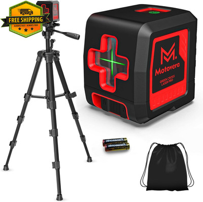 100ft Self Leveling Laser Level Green Cross Line w/Tripod IP54 5 Mode