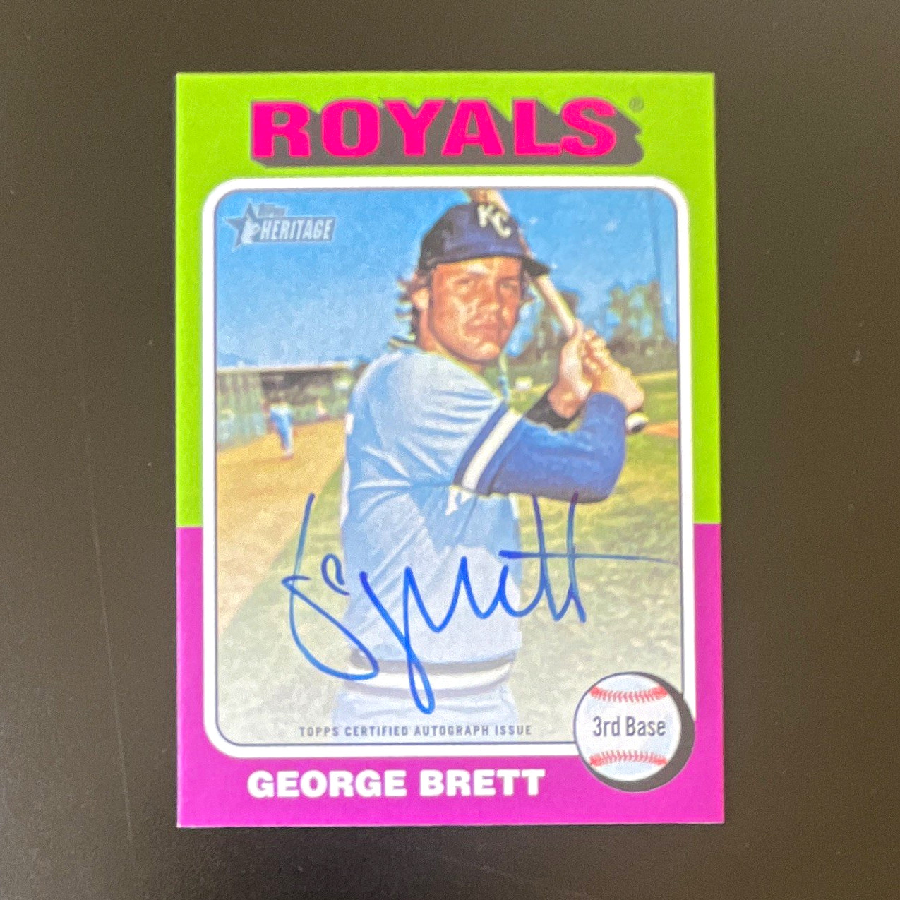 Topps 2024 Heritage Real One Autographs George Brett Royals ROA-GB Auto