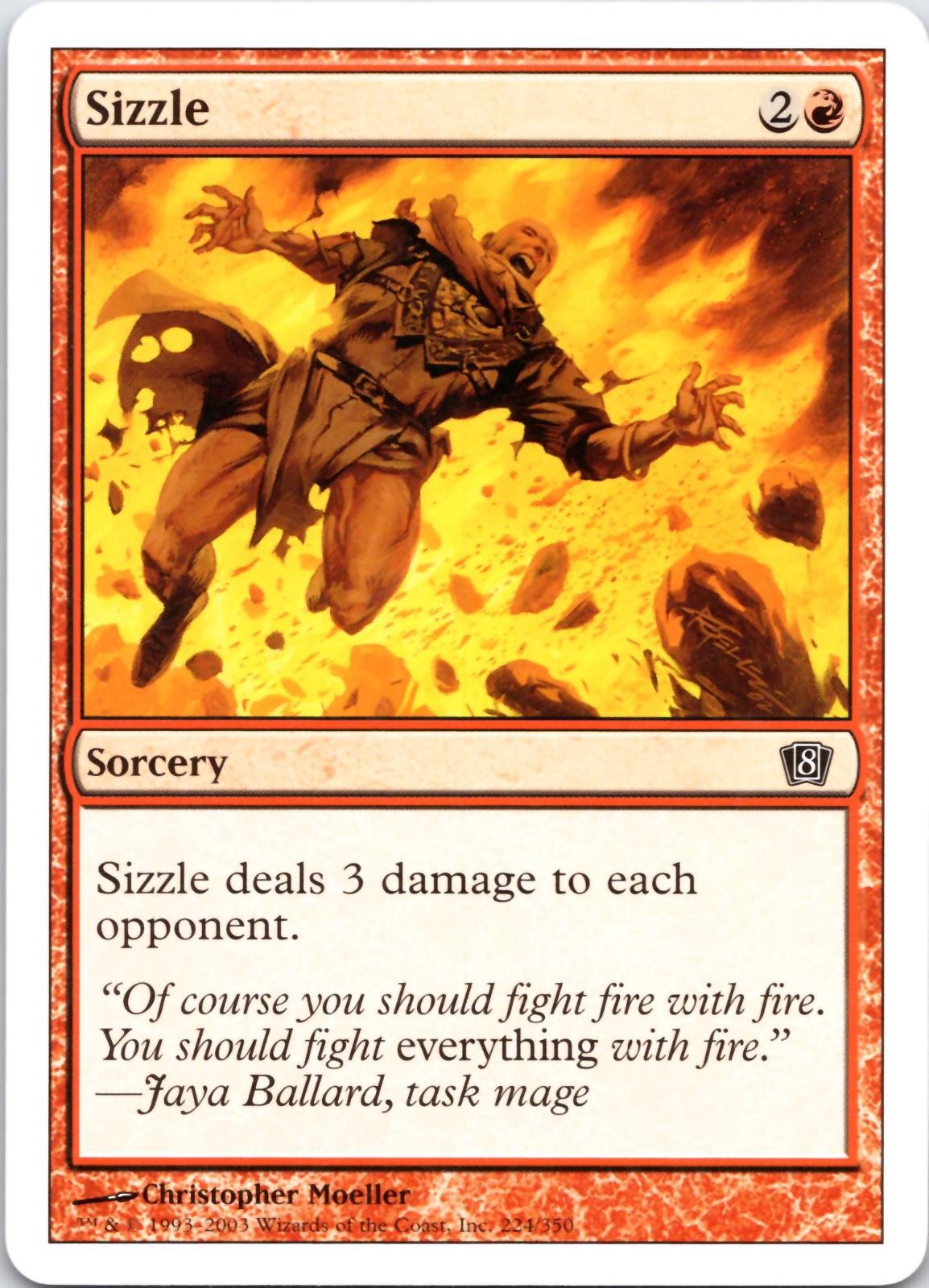 Sizzle 224 Common 8th Edition Magic: The Gathering Lightly Played