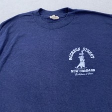 Vintage Bourbon Street New Orleans Jazz Shirt Mens S/M Music 80s USA Made