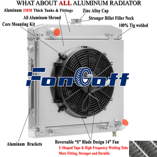 3-Row Radiator Shroud Fan Fit 68-73 Mercedes Benz Class W108 W109 280 300SE