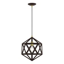 Livex Lighting - Ashland - 1 Light Pendant In Geometric Style-20.75 Inches Tall