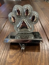 Pet Paw Stocking Holder Silver Xmas Holiday Hanger Dog/Cat Wondershop