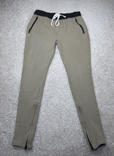 FOG Fear Of God Essentials Pants Mens Medium Khaki Drawstring Zip Hem Casual