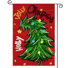 AVOIN colorlife Holly Jolly Christmas Garden Flag 12x18 Inch Double Sided Out...